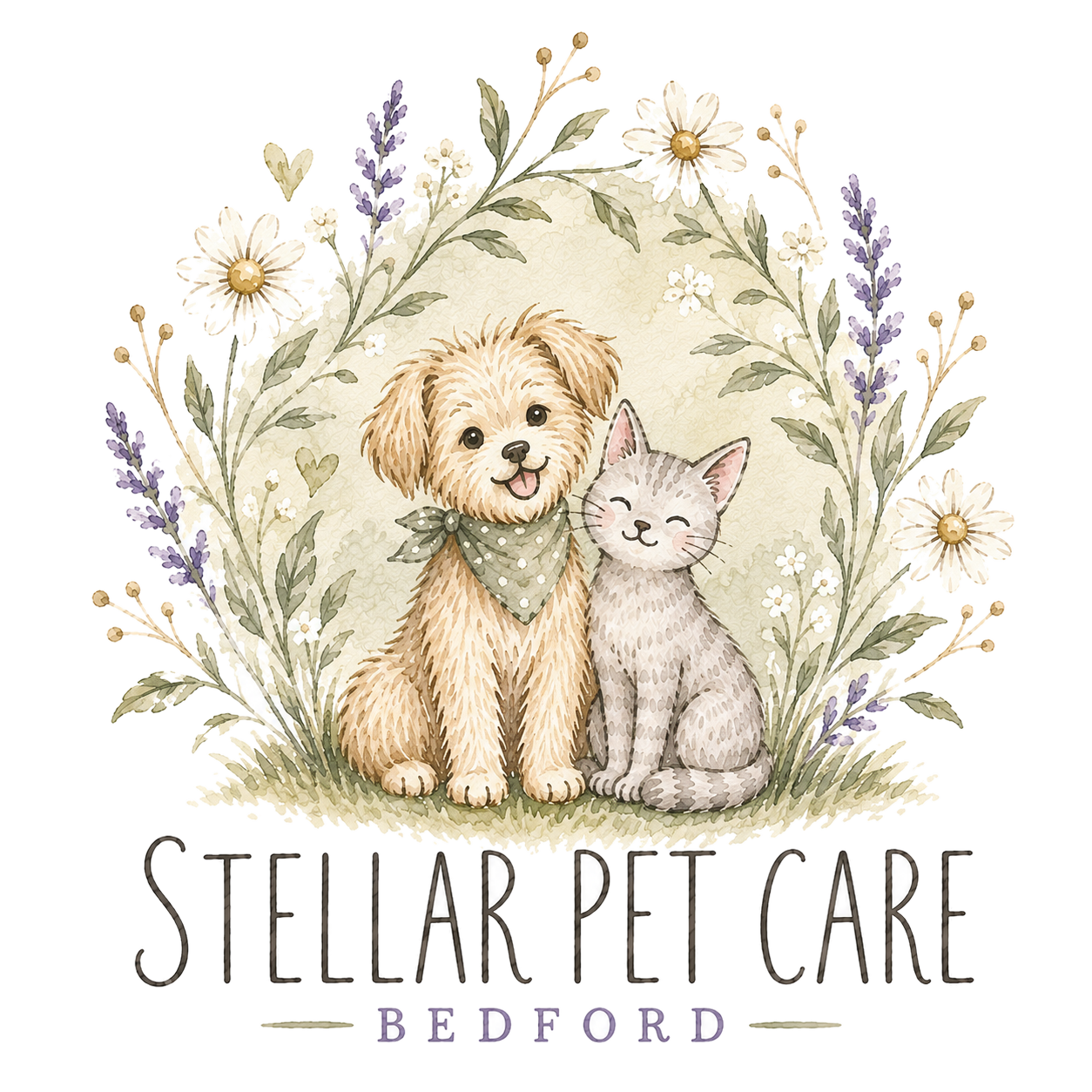 Stellar Pet Care Bedford dog walking and pet sitting business logo